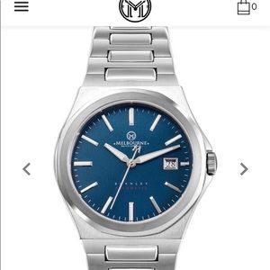 Melbourne Burnley Watch Blue On silver